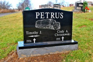 Petrus  Grave Stone Black With Etching